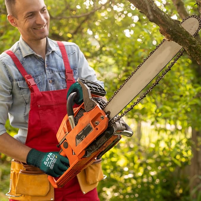 ANSI A4 Cut Resistant Work Gloves for Men,6 Pairs Pack.Touchscreen Micro Nitrile Coated,Anti-Slip & Durable for Construction, Wood Cutting,Glass Factory Industrial Use(Medium)