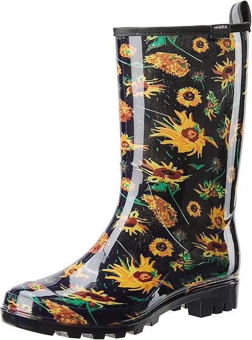 HISEA Women's Rain Boots Waterproof Mid Calf Garden Boots for Women