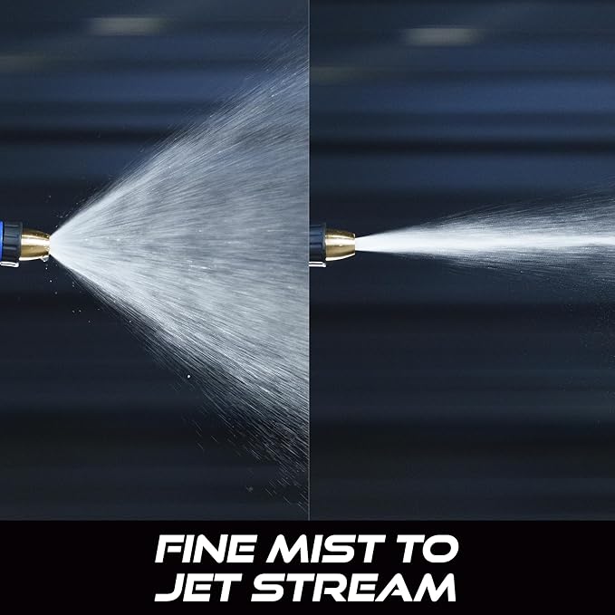 VIKING Hose Nozzle, Garden Hose Nozzle, Adjustable and Heavy Duty for Washing Car, Watering Plants, Washing Pets, and Home Use, 2 Pack