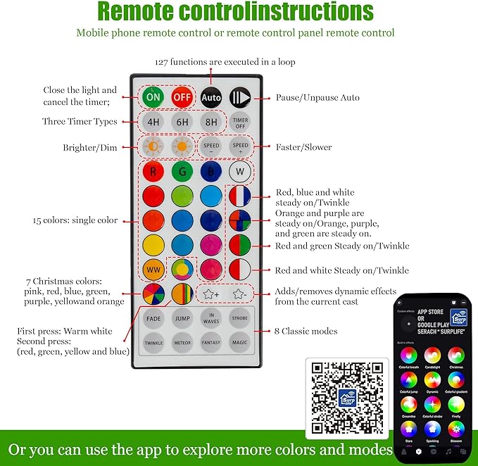TW SHINE 6FT Smart Pre-Lit Artificial Christmas Tree, 946 Branch 300 LED Christmas Trees with Lights Remote & App &Timer, RGB Color Changing Xmas Tree for Indoor Decorations, Foldable Stand