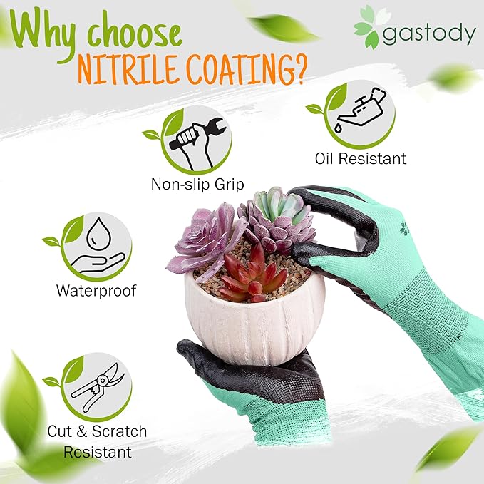 Long Sleeve Gardening Gloves Women and Men - Long Cuff Garden Gloves, Multipurpose Heavy Duty Outdoor and Indoor