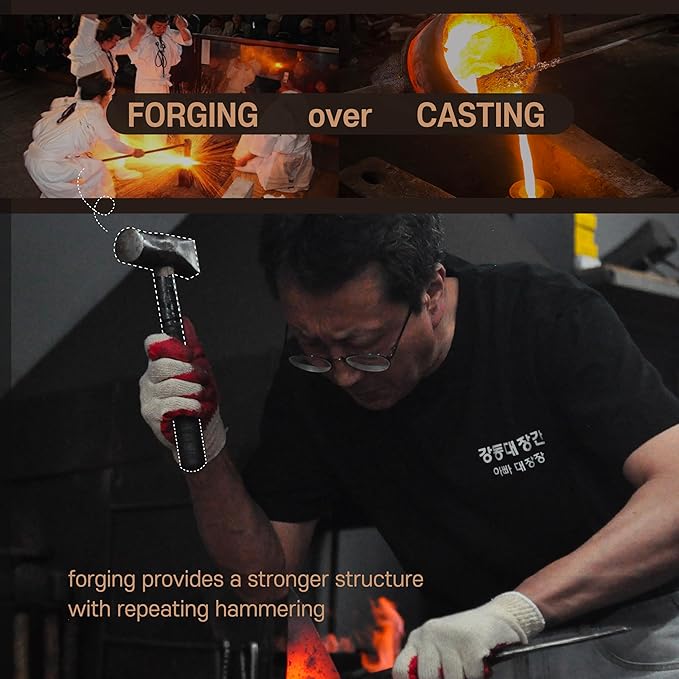 Left-Handed GANGDONG Homi Korean Hand Hoe – Premium All-in-One Gardening Tool for Weeding, Digging, Planting & Cutting – Hand-Forged Heavy-Duty Blade – Ideal Gift for Gardeners & Farmers