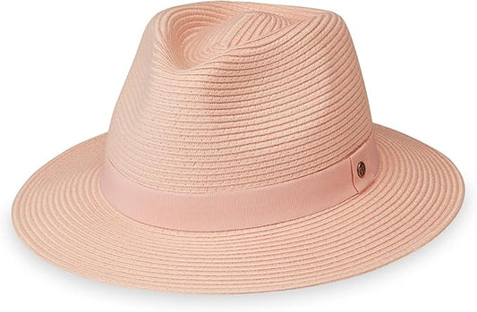 Wallaroo Hat Company Women’s Caroline Fedora Sun Hat – UV Sun Protection, Packable, Adjustable, Travel-Friendly, Medium Size