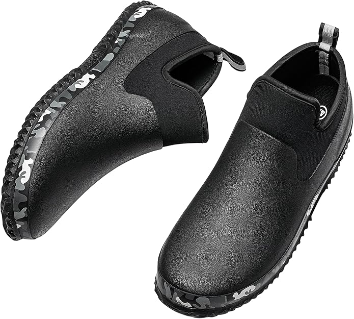 TENGTA Unisex Waterproof Garden Mud Shoes Mens Rubber Gardening Rain Boots for Women Car Wash Footwear