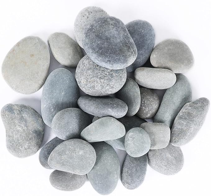 11LB Stones Pebbles River Rocks, 100% Natural Hand-Picked Premium Decorative Pebbles, Ideal for Garden Landscaping, Home Decor, Aquariums, Painting, Crafting and Gifts, Green