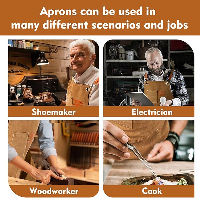 Woodworking Apron Heavy Wax Canvas Work Apron