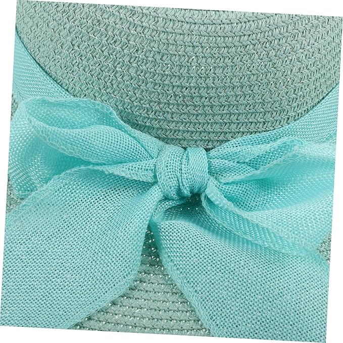Wide Brim Straw Beach Hat for Women Foldable Summer Sun Hat with Bowknot Decor Brim UV Protection Comfortable Shade for Outdoor Travel and Garden Activities Multi