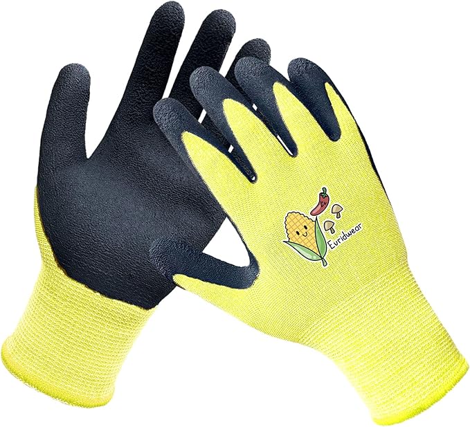 Evridwear Kids Gardening Gloves for Boys Girls Outdoor Yard Work,Planting (3-12 years)