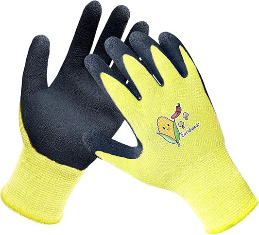 Evridwear Kids Gardening Gloves for Boys Girls Outdoor Yard Work,Planting (3-12 years)