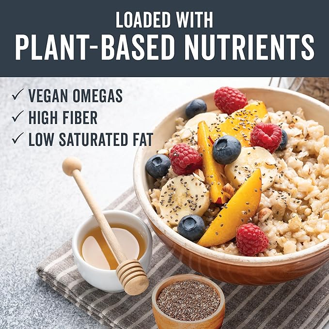 Viva Naturals Organic Chia Seeds, 2 lb (907 g) – Plant-Based Omega-3 and Vegan Protein, Gluten Free & Non-GMO, Perfect for Smoothies, Salads & Chia Pudding