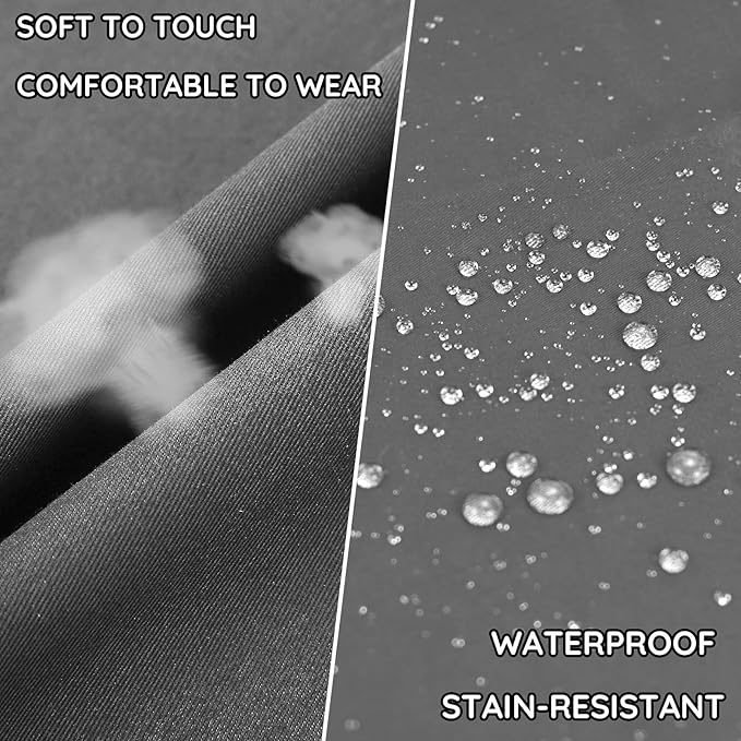 4 Packs Chef Apron, Waterproof Apron, Adjustable Aprons with 2 Pockets for Men Women, Professional Aprons for Kitchen Cooking Gardening Painting Baking Restaurant (Gray)