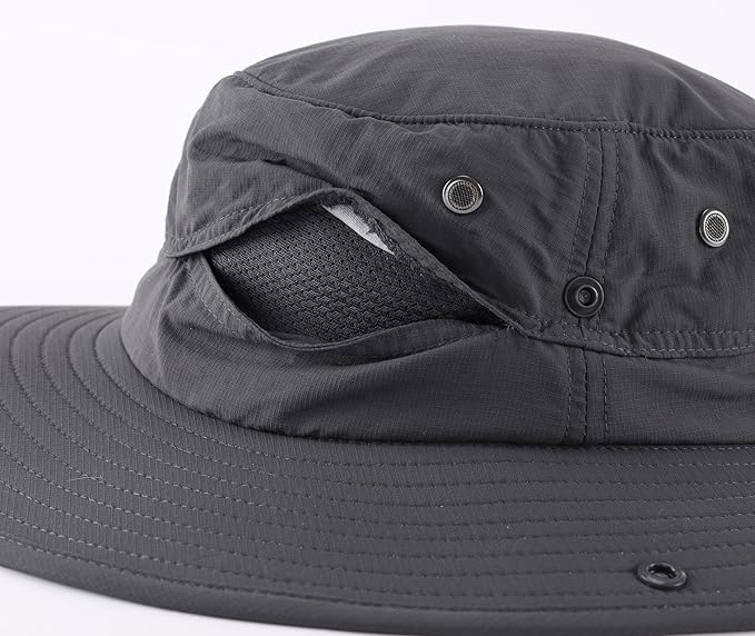 Home Prefer UPF50+ Mens Sun Hat Wide Brim Fishing Hat Sun Protection Beach Gardening Bucket Hat for Men Women