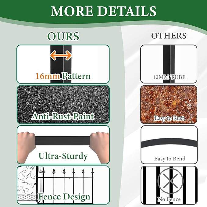 VINGLI Garden Arbor Arch, Wedding Arch Archway for Ceremony Party, Trellis for Plant Climbing, Christmas Decorations Pergola for Backyard, Lawn, Patio, Yard (Arbor with Gate and Fence)