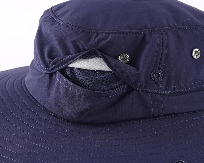 Home Prefer UPF50+ Mens Sun Hat Wide Brim Fishing Hat Sun Protection Beach Gardening Bucket Hat for Men Women