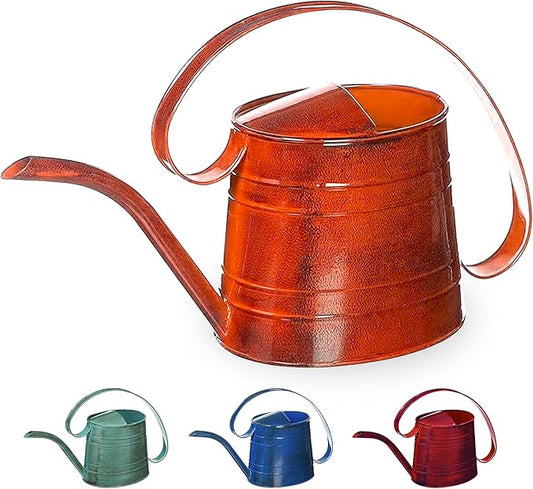 ROBERT ALLEN MPT01506 Danbury Metal Watering Can, Tango Orange