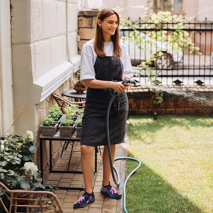 HISEA Waterproof Garden Shoes for Women Neoprene Slip-On Rubber Rain Footwear Short Ankle Booties