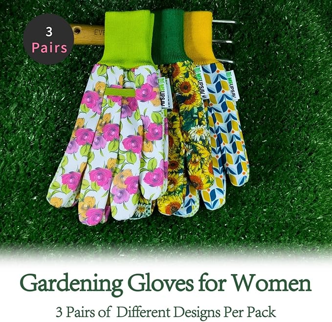 Thorn Proof&Puncture Resistant Gardening Gloves with Grip,Garden Glove for Women, Leather Yard Work Gifts