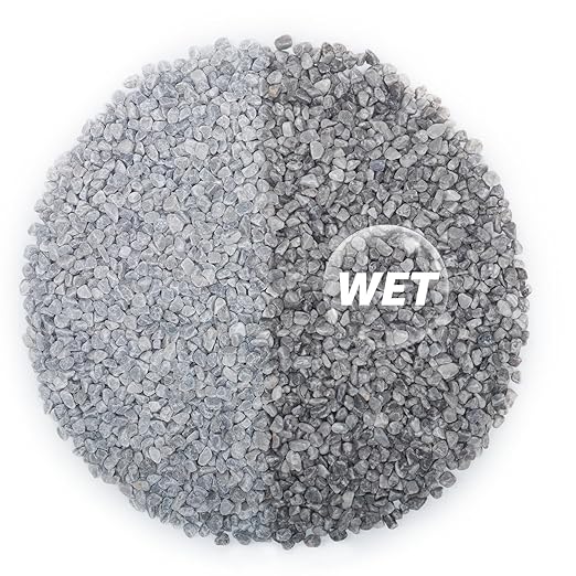 10LB Grey Tumbled Decorative Gravel – 1/5 Inch Unpolished Natural Stones for Planters, Succulents, and Vase Fillers, Perfect for Gardening and Landscaping Projects