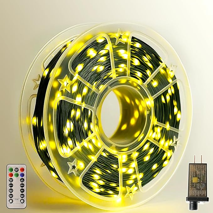 Christmas Lights 800 LED 264 FT, IP67 Waterproof Christmastree Lights with 8 Modes, Remote Control 3 Timers & Memory Function Xmas Decorations for House and Holiday (Warm White)