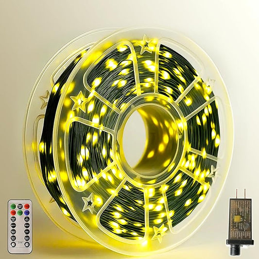 Christmas Lights 800 LED 264 FT, IP67 Waterproof Christmastree Lights with 8 Modes, Remote Control 3 Timers & Memory Function Xmas Decorations for House and Holiday (Warm White)