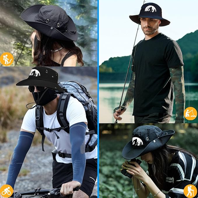 Bucket Hats for Men Sun Hats Bucket Fishing Hat for Men Wide Brim Cowboy Hiking Hat for Mens