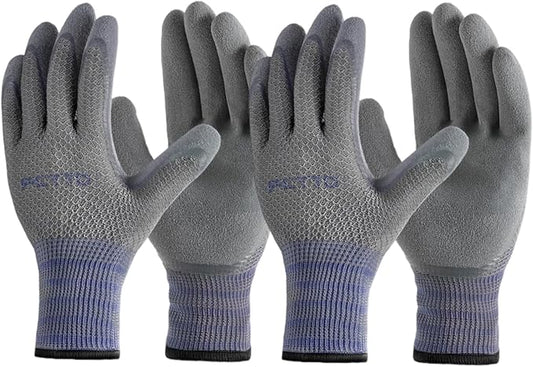 3 Pairs Gardening gloves for men, Garden gloves with rubber coating, Work gloves for Weeding, Digging, Raking, Pruning Flower Rose (Medium/8)