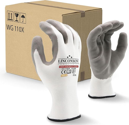 linconson 12 Pack Safety Performance Series Construction Mechanics Work Gloves