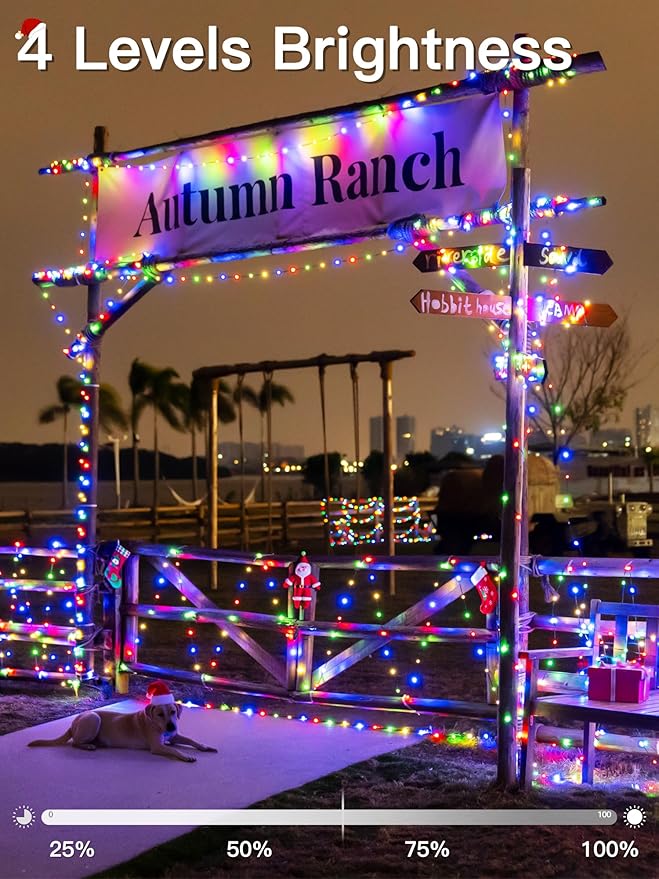 Christmas Light Outdoor 262 FT 800 LED, IP67 Waterproof 8 Modes Christmas Lights Plug in, String Lights with Remote, Twinkle Fairy Lights for House Outside Xmas Decorations (Multicolor)