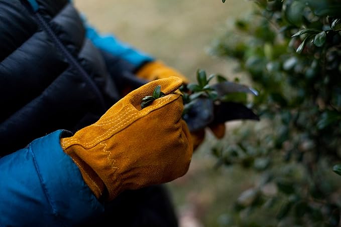 JustForKids Synthetic Leather Kids Garden Gloves Grey, 4-6 Years Old, Durable, Breathable, Non-Slip, Adjustable Safety Cuff, Child-Sized Work Gloves for Planting, Digging, Weeding, Outdoor Play, DIY