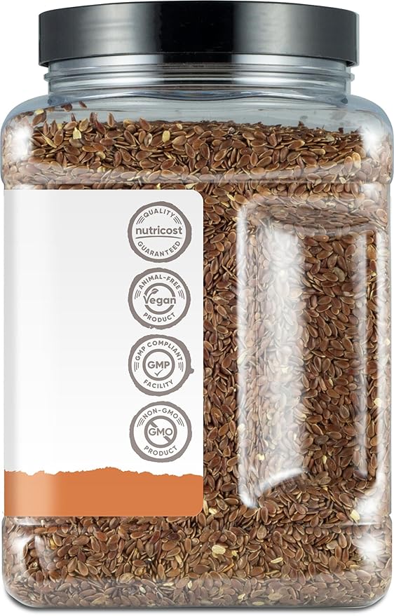 Nutricost Pantry Organic Flaxseeds (2 Pounds) - Whole Brown Flaxseeds, Vegan, GMO-Free, Gluten-Free