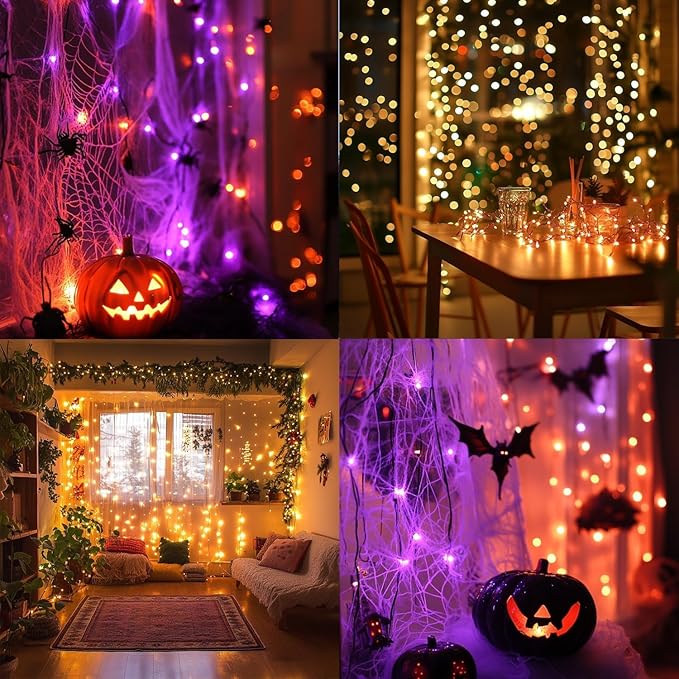 TW SHINE Color Changing Christmas Lights, 66 FT 200 LED Warm White and RGB Halloween Lights with Remote Waterproof, Outdoor String Lights for Indoor Xmas Tree Wedding Decorations
