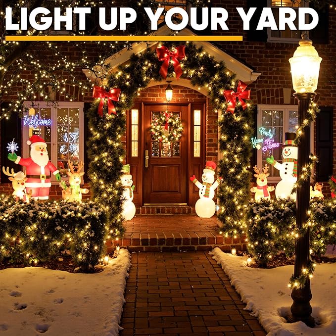 50-Count White Christmas Lights with Green Wire, 13FT Incandescent Bulbs Mini String Lights Connectable for Indoor, Christmas Tree, Outdoor, Classroom, Party, Garland, Xmas