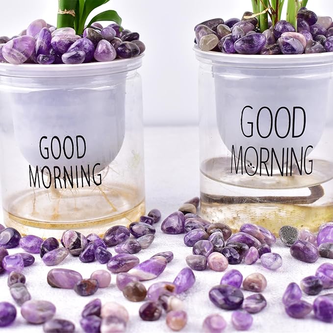 Polished Amethyst Crystals - 0.5" 10 oz Handpicked Natural Tumbled Gemstones Rocks, Pebbles for Reiki, Chakra, Healing Home Decor