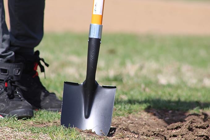 Ashman Heavy-Duty Digging Shovel (6 Pack) 41-Inch with Trenching Blade and Comfortable Handle - Ideal for Garden, Landscaping, Construction, and Masonry - Perfect for Digging Soil, Dirt, and Gravel.
