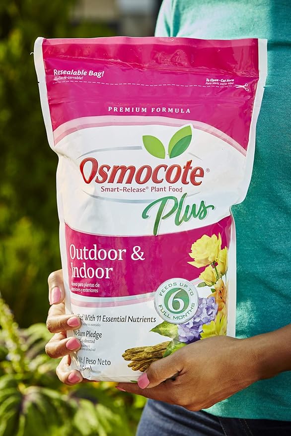 Osmocote Smart-Release Plant Food Plus Outdoor and Indoor, For Most Plant Types, In-Ground and Container Plants, Contains 11 Essential Nutrients, 8 lb.