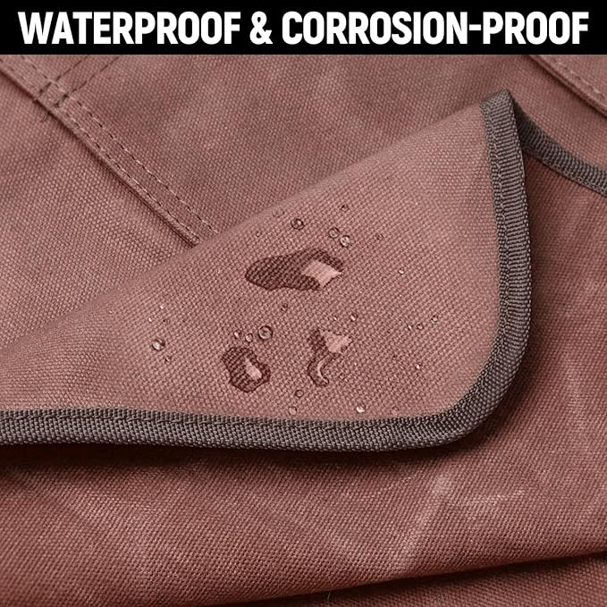 Woodworking Apron for Men, Shop Apron 20 oz Canvas Work Apron with 9 Tool Pockets, Heavy Duty Wood Working Workshop Bib Apron for Carpenter Woodworker Blacksmith, Men Gift, Adjustable to S- 3XL, Brown