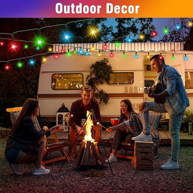 Nisocy 66FT 200 LED 4 Color Christmas String Lights, Multicolor Fairy Lights with Green Wire, 8 Modes Plug in Christmas Tree Lights for Indoor Outdoor Holiday Decorations, Party, Patio, Home Décor