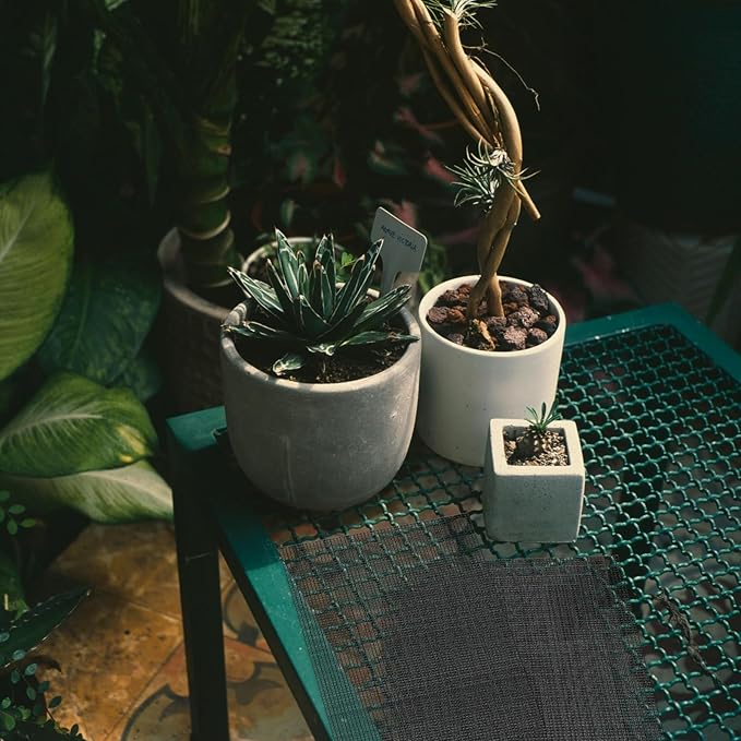 15 Pack Flower Pot Hole Mesh Pad, 11.8 * 7.8 Inch Bonsai Pot Mesh Plant Drainage Mesh Hole Screens Gasket Keep Soil from Flowing Away (Black)