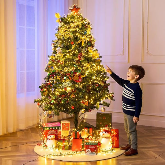 56FT 1000 LED Amount of Christmas Tree Lights Decorations with Remote, Waterproof Plug in Cluster Lights Christmas for Outdoor Outside Indoor,12 Modes Timer Twinkling Exterior String Light,Warm White