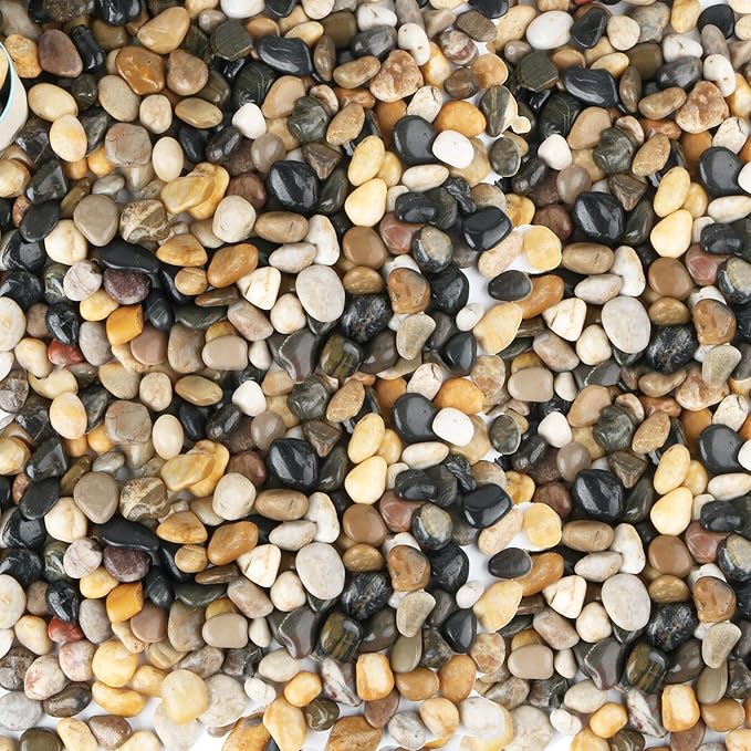 45lb Polished Pebbles for Plants Potting,Succulents Aquarium Fish Tank Vases-Decorative River Rocks Garden Gravel Stones