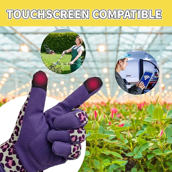 Thorn Proof&Puncture Resistant Gardening Gloves with Grip,Garden Glove for Women, Leather Yard Work Gifts