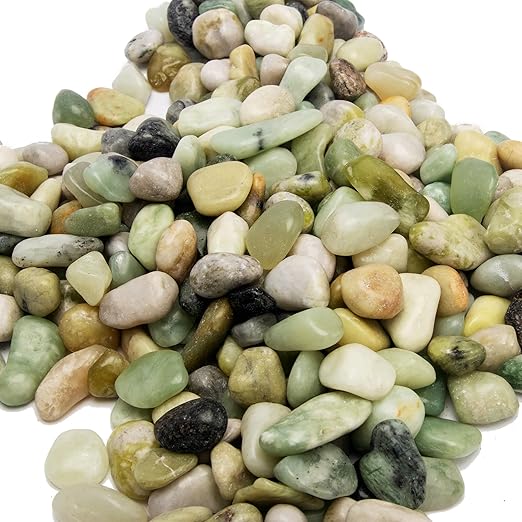 18 Pounds Jade Pebbles River Pea Rocks for Succulents Cactus Plants Decorative Stones Gravel