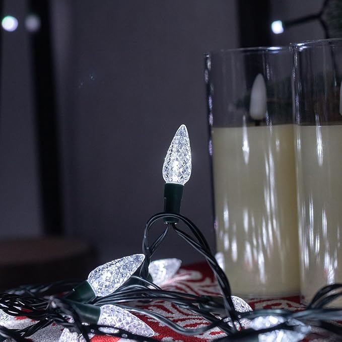 TW SHINE C6 Christmas String Lights, 200 LED 66 FT Christmas Lights Outdoor with 8 Modes Timer, Waterproof Connectable for Indoor Yard Xmas Tree House Christmas Decorations (White)