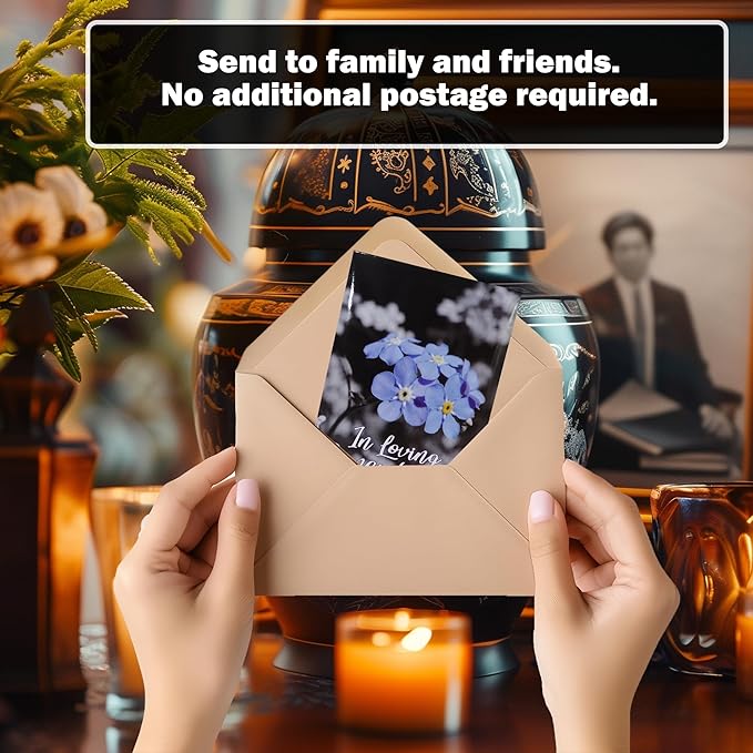 100pc Premium Pre-Filled Forget Me Not Seeds Packets Favors for Funerals, Funeral Decorations, Celebration of Life Decorations, Forget Me Not Seeds Packets, Celebration of Life Ideas, Memorial Cards