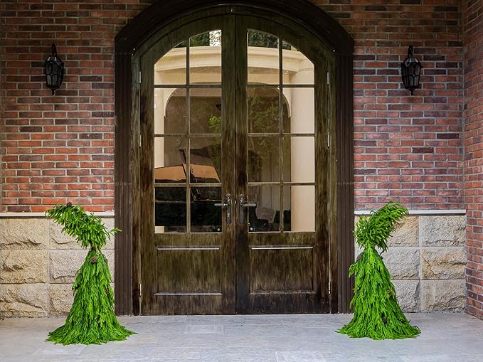 39” Crooked Top Christmas Tree with Pine Cones, Artificial Norfolk Pine Tree for Front Porch Stairs Indoor Outdoor Holiday Christmas Decor Xmas Decorations