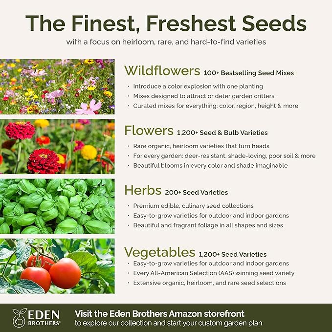 Eden Brothers Pretty in Pink Wildflower Mixed Seeds for Planting, 5 lb, 2,400,000+ Seeds with Candytuft, Rose Mallow | Attracts Pollinators, Plant in Spring or Fall, Zones 3, 4, 5, 6, 7, 8, 9, 10