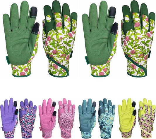 Thorn Proof&Puncture Resistant Gardening Gloves with Grip,Garden Glove for Women, Leather Yard Work Gifts