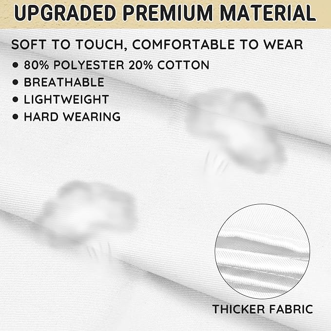 Chef Apron for Men and Women Wash Free Bib Apron with 2 Pockets Water & Oil Proof Adjustable Aprons