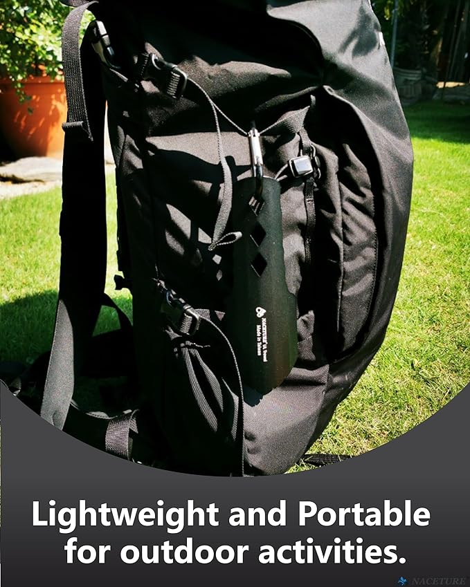 NACETURE Ultralight Backpacking Trowel Aluminum Shovel Small Potty Multitool with Longer Handle Design Essential for Hiking, Camping and Survival Bags(Black 1 Pack)