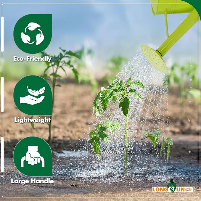 Galvanized Iron Watering Can for Indoor Plants, DIY Watering Cans for House Plant Garden Flower, Long Spout Water Can for Outdoor Watering Plants 7.57L 2 Gallon (Green)